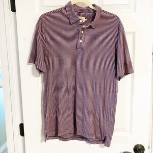 Faherty Movement Polo Pima Cotton Modal Blend Striped Size M